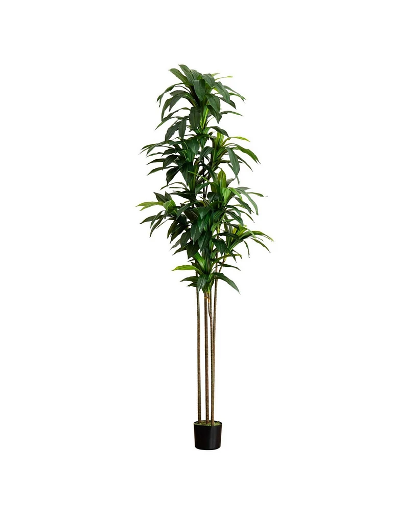 Nearly Natural 9ft. Artificial Dracaena Tree with Real Touch Leaves