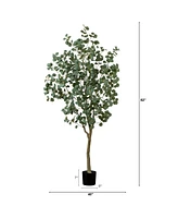 Nearly Natural 7ft. Artificial Greco Eucalyptus Tree