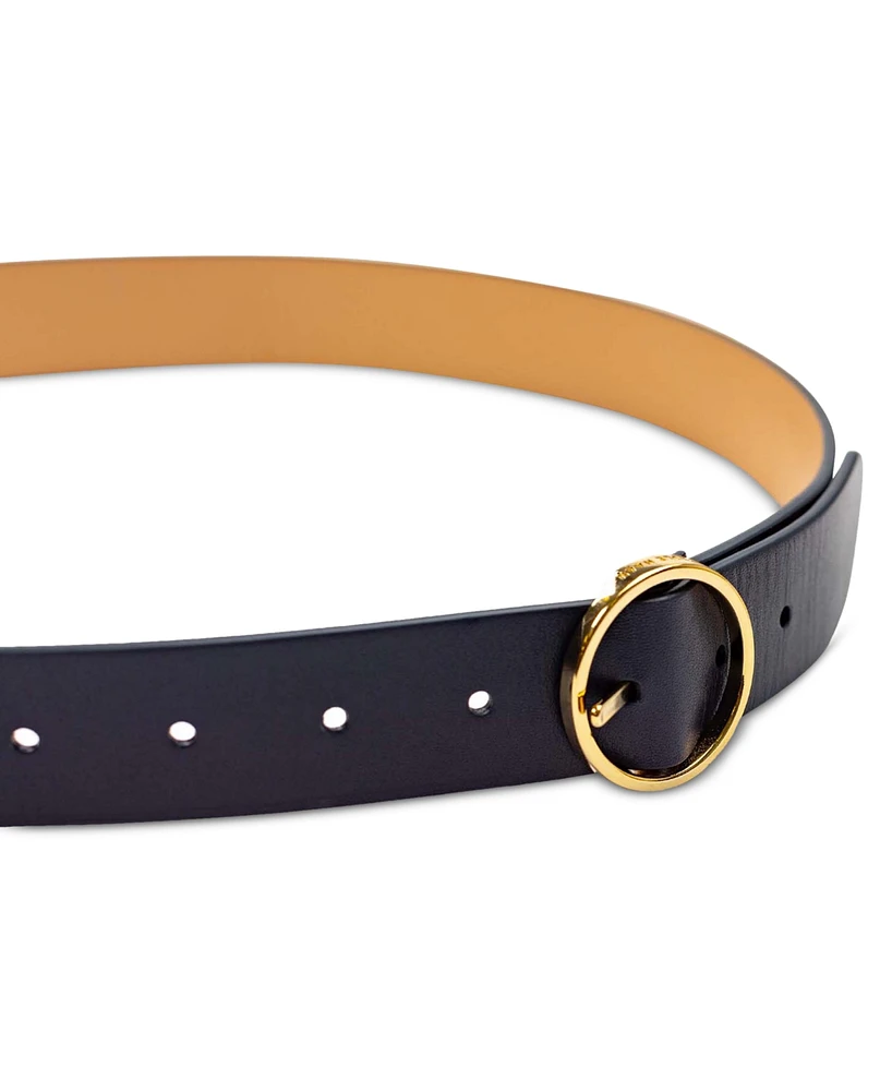 Cole Haan Women's Two-In-One Center Bar Reversible Genuine Leather Belt