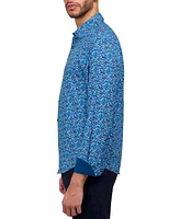 Society of Threads Men's Performance Stretch Micro-Floral Shirt