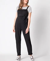 Seraphine Women's Black Maternity Nursing Overalls