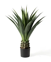 Glitzhome 3.25ft. Faux Agave Plant in Pot