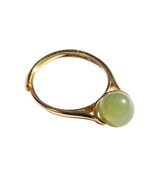 seree Equinox - Green bead jade ring
