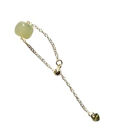 seree Zodiac collection | Libra — Skinny gold chain jade ring