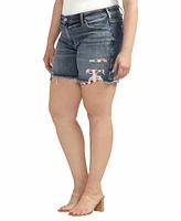 Silver Jeans Co. Plus Boyfriend Mid Rise Distressed Short