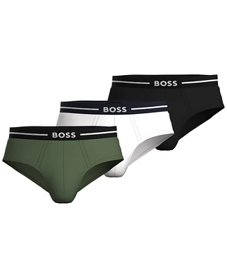 Boss by Hugo Boss Men's 3-Pack Hip Brief Bold Underwear