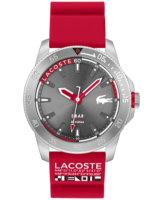 Lacoste Men's Red Silicone Strap Watch 46mm