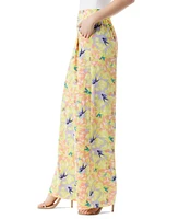 Jessica Simpson Winnie Floral-Print Pull-On Wide-Leg Pants