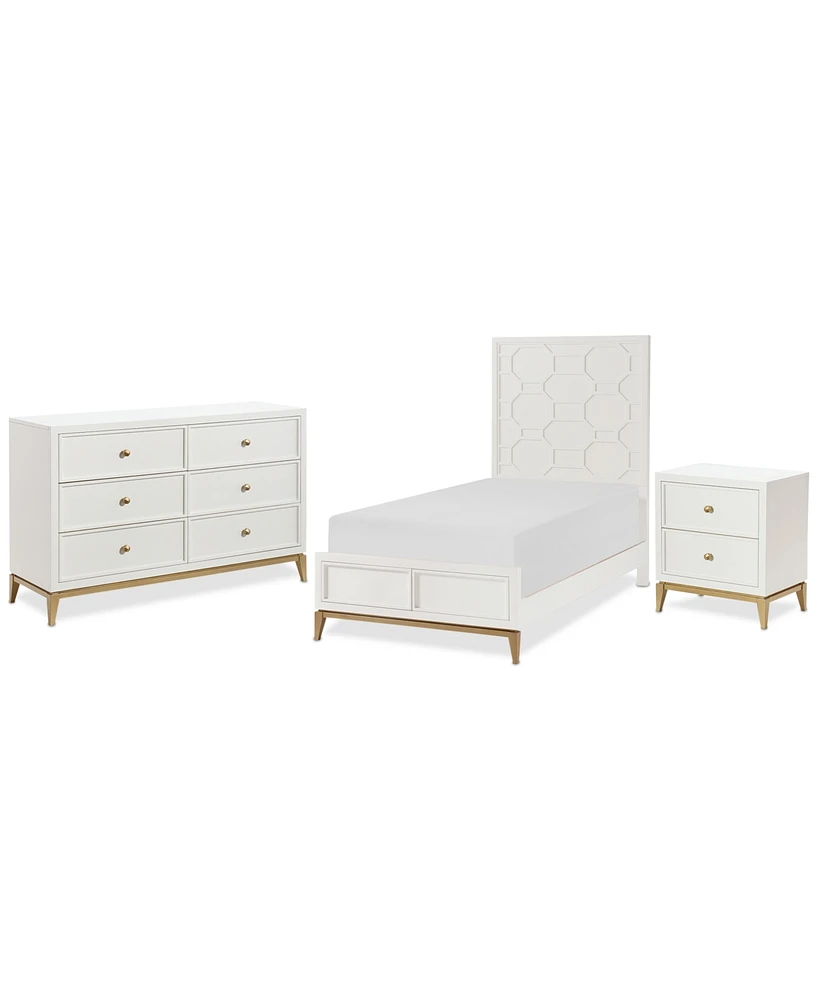 Chelsea 3-Pc. Bedroom Set (Full Bed, Small Dresser & Small Nightstand)