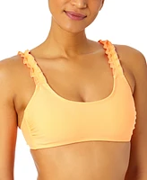 Salt & Cove Juniors' Ruffle-Strap Tie-Back Bikini Top, Created for Macy's