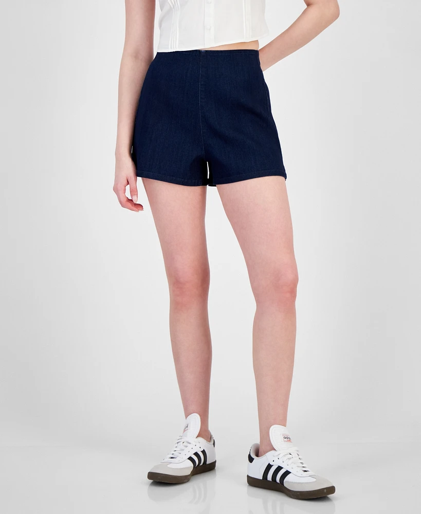 Tinseltown Juniors' High-Rise Pull-On Hot Shorts