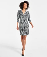 Kasper Women's Printed Wrap-Style Dress