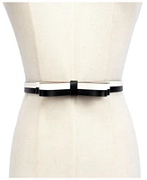 kate spade new york Women's 19mm Double Leather Bow Belt