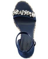 Karl Lagerfeld Paris Catalyna Embellished Wedge Espadrille Sandals