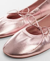 Mango Women's Metallic Ballerinas