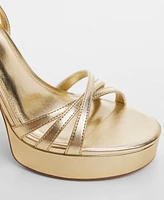 Mango Women's Metallic Platform Sandals
