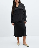 Mango Women's Pockets Flowy Shirt