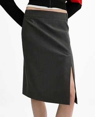 Mango Women's Pinstripe Skirt