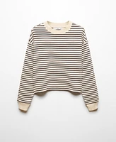 Mango Women's Striped Knitted Sweatshirt