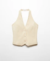 Mango Women's Lyocell Halter Waistcoat