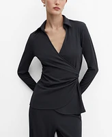 Mango Women's Draped Detail Blouse