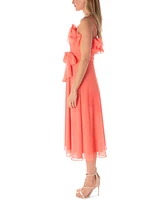 Maison Tara Women's Ruffled Fit & Flare Dress