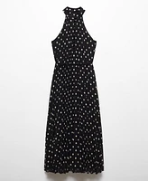 Mango Women's Polka-Dot Pleated Dress