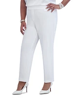 Kasper Women's Pull-On Straight-Leg Pants