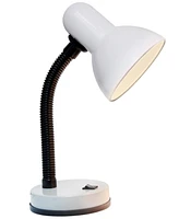 Creekwood Home Essentix 14.25" Traditional Fundamental Metal Desk Task Lamp, Bowl Shaped Shade with Flexible Gooseneck