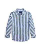 Polo Ralph Lauren Toddler and Little Boys Sailing-Flag Striped Cotton Poplin Shirt