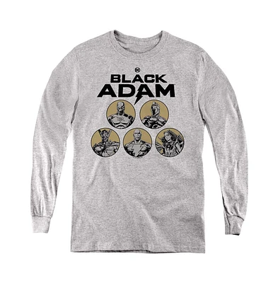 Black Adam Boys Youth Contrast Group Long Sleeve Sweatshirt
