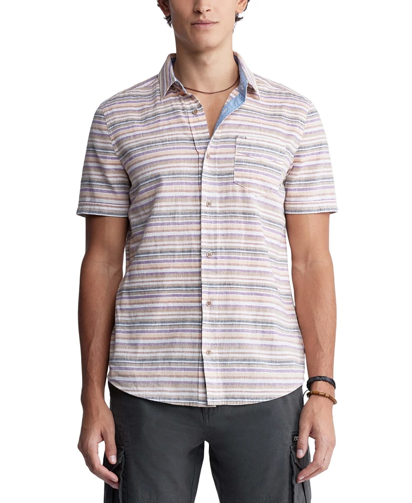 Buffalo David Bitton Men's Sotaro Striped Short-Sleeve Shirt