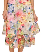 Adrianna by Papell Women's Printed Embroidered Fit & Flare Dress