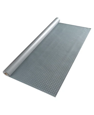 Yescom Garage Floor Mat Roll Diamond Plate Pvc Vinyl Car Non-slip 2.5mm Thick 4.6x20 Ft