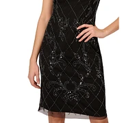 Adrianna Papell Women's Bead-Embellished Sheath Dress