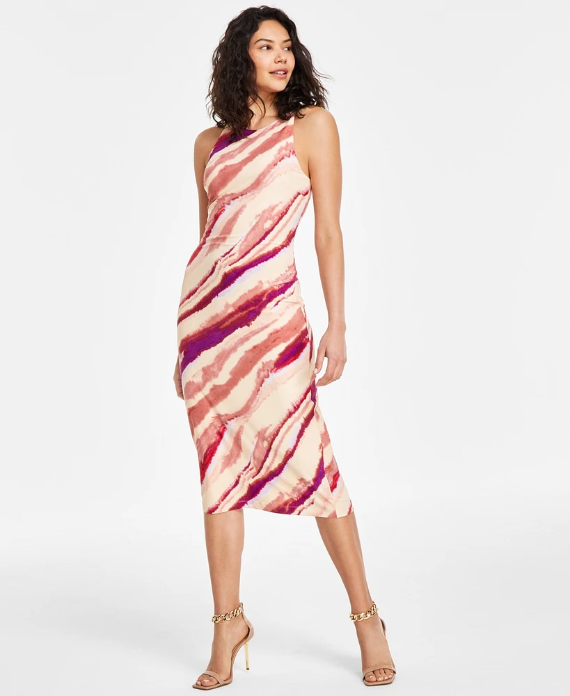 Rachel Roy Women's Printed Sleeveless Midi Sheath Dress