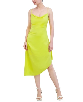 Bcbg New York Women's Cowlneck Sleeveless High-Low Midi Dress