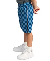 Sovereign Code Toddler & Little Boys Trey Checker-Print Swim Trunks