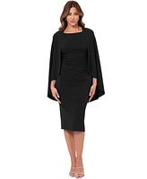 Betsy & Adam Women's Capelet Midi Dress