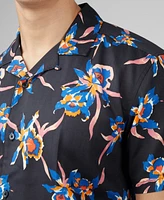 Ben Sherman Men's Botanical Print Short Sleeve Shirt