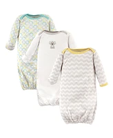 Luvable Friends Baby Unisex Cotton Gowns, 0-6 Months
