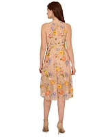 Adrianna Papell Women's Floral-Embroidery Midi Dress