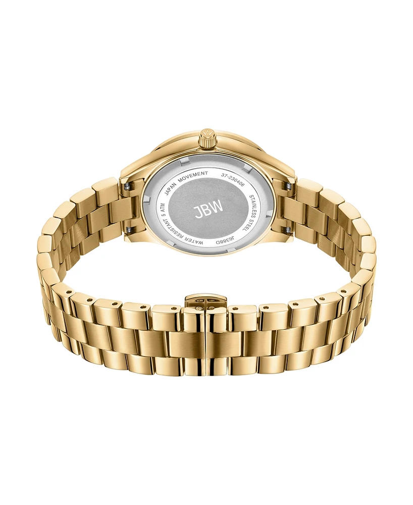 Jbw Women's Mondrian 34 Quartz 18k Gold Stainless Steel Watch, 34mm