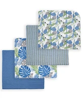 Tendertyme Baby Boys Tropical Islands Baby Blankets, 5 Piece Gift Set