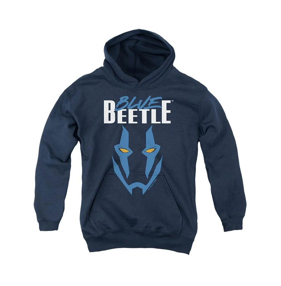 Blue Beetle Boys Youth Mask Pull Over Hoodie / Hooded Sweatshirt