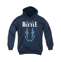 Blue Beetle Boys Youth Mask Pull Over Hoodie / Hooded Sweatshirt