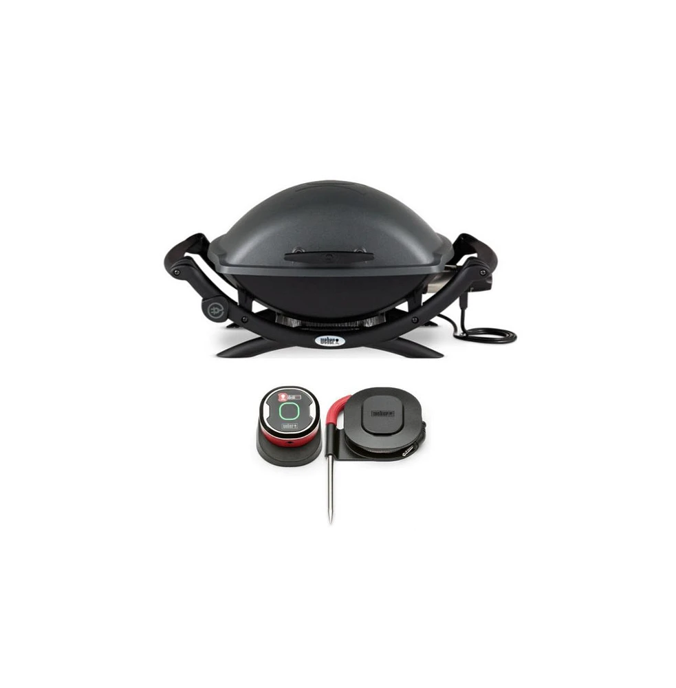 Weber Q 2400 Electric Grill (Black) with Magnetic Thermometer