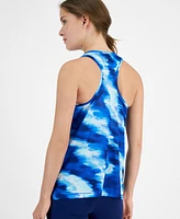 Id Ideology Women's Shibori Wave Mesh Racerback Tank Top, Created for Macy's