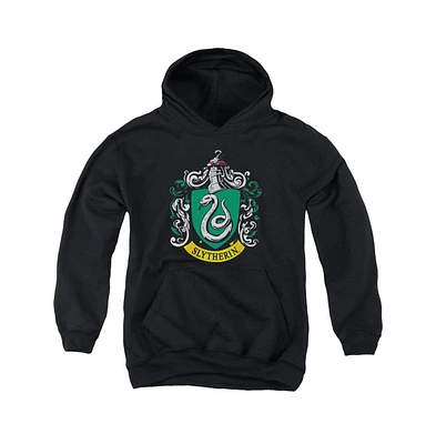 Harry Potter Boys Youth Slytherin Crest Pull Over Hoodie / Hooded Sweatshirt