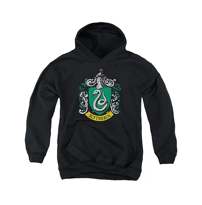 Harry Potter Youth Slytherin Crest Pull Over Hoodie / Hooded Sweatshirt